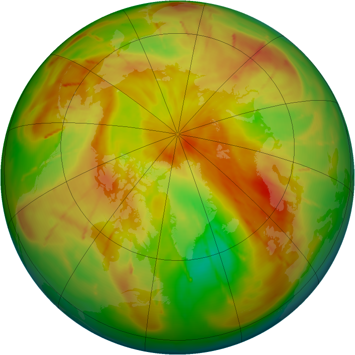 Arctic ozone map for 11 May 2010